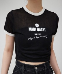 AZUL by moussy | MARY QUANT×AZUL　シアーロゴニット(Tシャツ/カットソー)