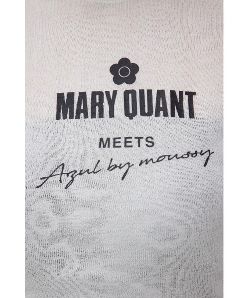 AZUL by moussy（アズールバイマウジー）の「MARY QUANT×AZUL　シアーロゴニット（Tシャツ/カットソー・レディース・アイボリー/ブラック・SMALL/MEDIUM）」の22枚目の写真