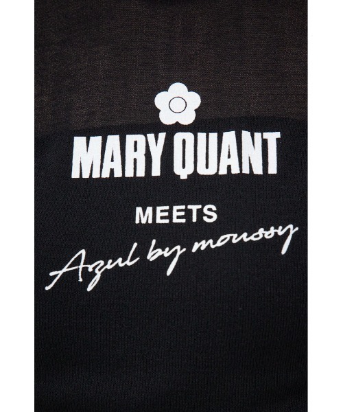 AZUL by moussy（アズールバイマウジー）の「MARY QUANT×AZUL　シアーロゴニット（Tシャツ/カットソー・レディース・アイボリー/ブラック・SMALL/MEDIUM）」の11枚目の写真