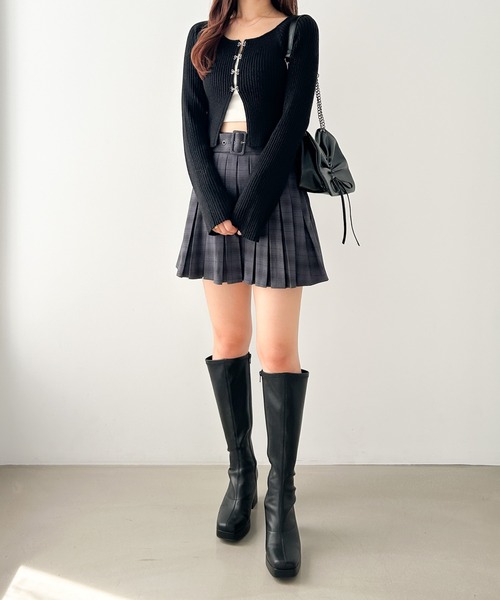 Heather（ヘザー）の「ホックラメニットカーディガン　151109（カーディガン/ボレロ・レディース・ブラック/ブルー/アイボリー・FREE）」の18枚目の写真