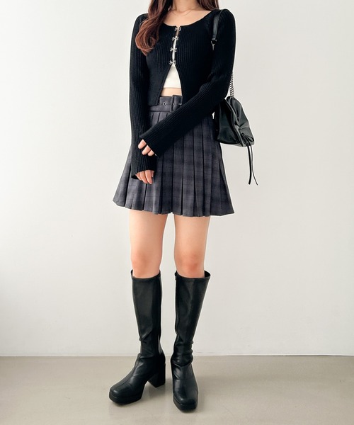 セール】ホックラメニットカーディガン 151109（カーディガン/ボレロ