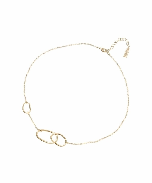 MK MICHEL KLEIN（エムケーミッシェルクラン）の「アシメオーバルショートネックレス（ネックレス・レディース・ゴールド/シルバー・38）」の3枚目の写真