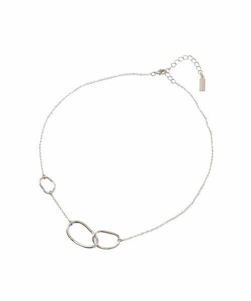 MK MICHEL KLEIN（エムケーミッシェルクラン）の「アシメオーバルショートネックレス（ネックレス・レディース・ゴールド/シルバー・38）」の4枚目の写真