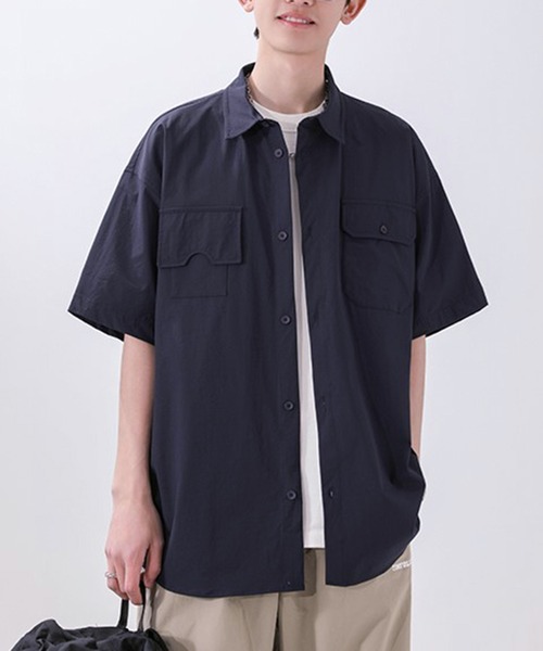 TOBEE(トゥビー)の「【TOBEE】オーバーサイズ ミリタリーシャツ(シャツ/ブラウス・メンズ・カーキ/ネイビー・LARGE/MEDIUM)」の7枚目の写真
