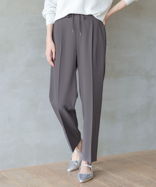 GLOBAL WORK（グローバルワーク）の「リラックススマートイージーパンツ/115657（その他パンツ・レディース・モカ/ブルーグレー/ブラック/グレイッシュブルー/ライトグリーン/チャコール・MEDIUM/SMALL/LARGE）」の4枚目の写真