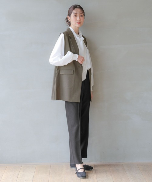 GLOBAL WORK（グローバルワーク）の「リラックススマートイージーパンツ/115657（その他パンツ・レディース・モカ/ブルーグレー/ブラック/グレイッシュブルー/ライトグリーン/チャコール・MEDIUM/SMALL/LARGE）」の21枚目の写真