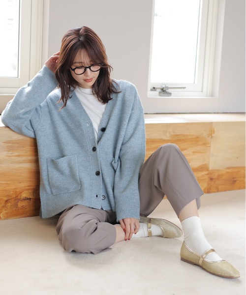 GLOBAL WORK（グローバルワーク）の「リラックススマートイージーパンツ/115657（その他パンツ・レディース・モカ/ブルーグレー/ブラック/グレイッシュブルー/ライトグリーン/チャコール・MEDIUM/SMALL/LARGE）」の9枚目の写真