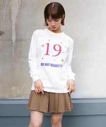 UNIT CHEST | 【UNIT CHEST】unique unisex long sleeve T-shirt/ユニークユニセックス ロンT OIF designer eggs コラボ ナンバリングスターTシャツ by HONOKA KAWASAKI(Tシャツ/カットソー)