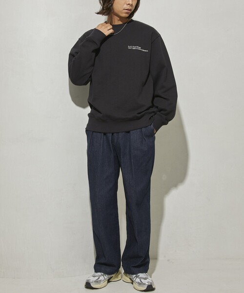 Firsthand(ファーストハンド)の「MA Firsthand/マ ファーストハンド BACIS LOGO CREW SWEAT / ロゴスウェット / スウェットシャツ(スウェット・メンズ・ブラック/グレー/グリーン/パープル/ネイビー・MEDIUM/LARGE)」の21枚目の写真