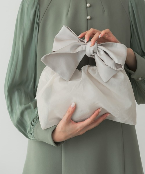 URBAN RESEARCH ROSSO WOMEN(アーバンリサーチ ロッソ)の「kaene オーガンジー2wayリボンバッグ(ハンドバッグ・レディース・ブラック/ベージュ・FREE)」の2枚目の写真