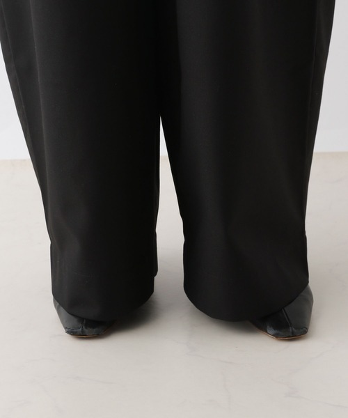 RAGEBLUE(レイジブルー)の「選べる着丈!太ベルトハイウエスト/タックワイドスラックス(スラックス・レディース・ブラック/グレー/ネイビー/ベージュ・FREE/TALL)」の20枚目の写真