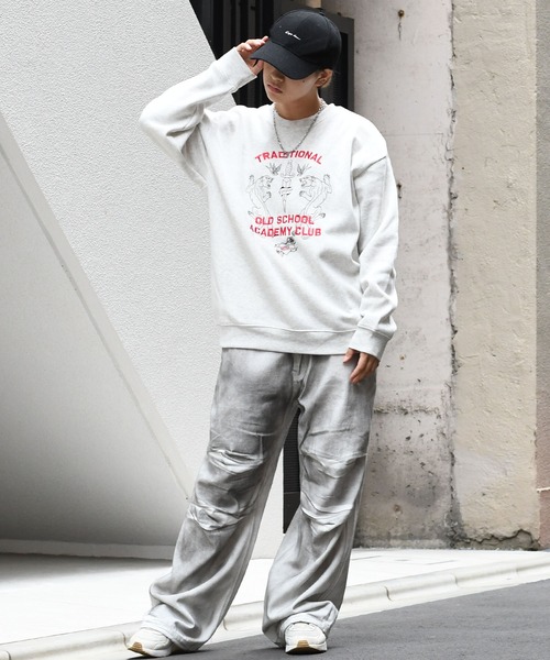 Starting Over(スターティングオーバー)の「vintage like spray Discharge printing loose fit denim pants/ヴィンテージ ライク スプレー 抜染加工 ルーズフィット デニムパンツ(デニムパンツ・メンズ・ブラック系その他/ブラック/ホワイト・M/L)」の19枚目の写真