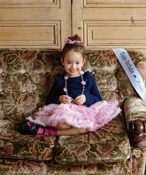 panpantutu(パンパンチュチュ)の「フリルショルダートップス(長袖)(140・150cm)(Tシャツ/カットソー・キッズ・ピンク/ラベンダー/ネイビー/ライトベージュ・140cm/150cm)」の8枚目の写真