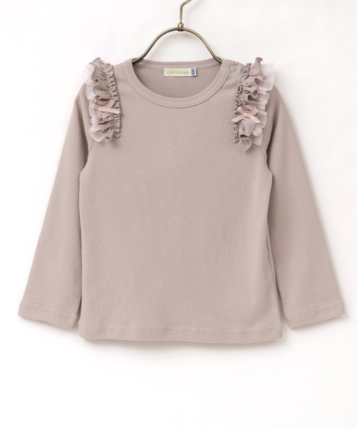 panpantutu(パンパンチュチュ)の「フリルショルダートップス(長袖)(140・150cm)(Tシャツ/カットソー・キッズ・ピンク/ラベンダー/ネイビー/ライトベージュ・140cm/150cm)」の17枚目の写真