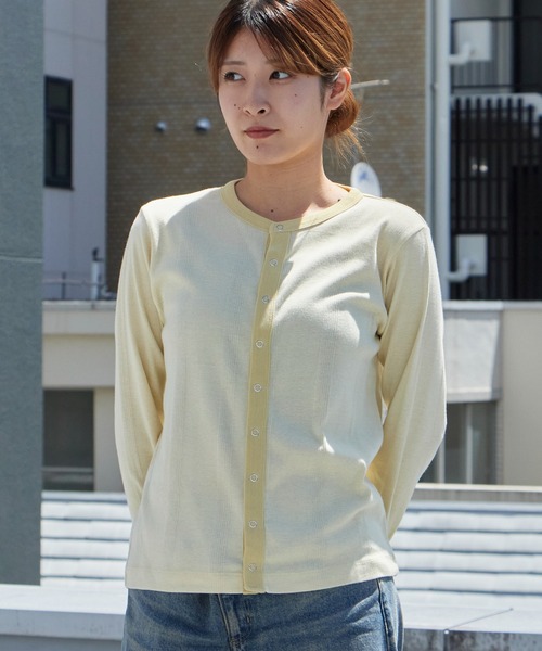 MILLER(ミラー)の「R.P.miller/ミラー Panel ribbed cardigan 2026年 夏 夏服(カーディガン/ボレロ・レディース・ホワイト系/ブラック/ネイビー系/ブラック系その他/ブルー系その他/ブラウン系その他/グリーン系/イエロー系/ホワイト系1/グレー系その他/ネイビー系1・FREE)」の11枚目の写真