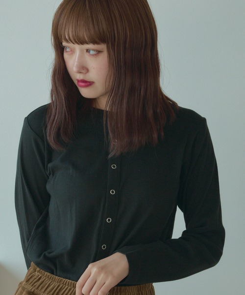 AO2（アオズ）の「R.P.miller/ミラー Panel ribbed cardigan カーディガン（カーディガン/ボレロ・レディース・ホワイト系/ブラック/ネイビー系・FREE）」の9枚目の写真