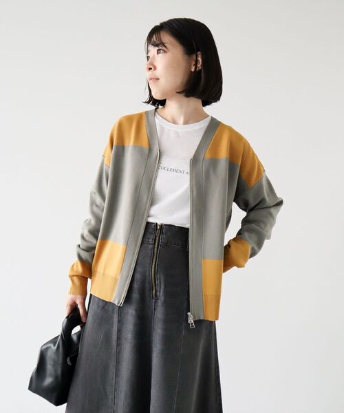 Green Parks（グリーンパークス）の「・furry rate かる～いニットZIP