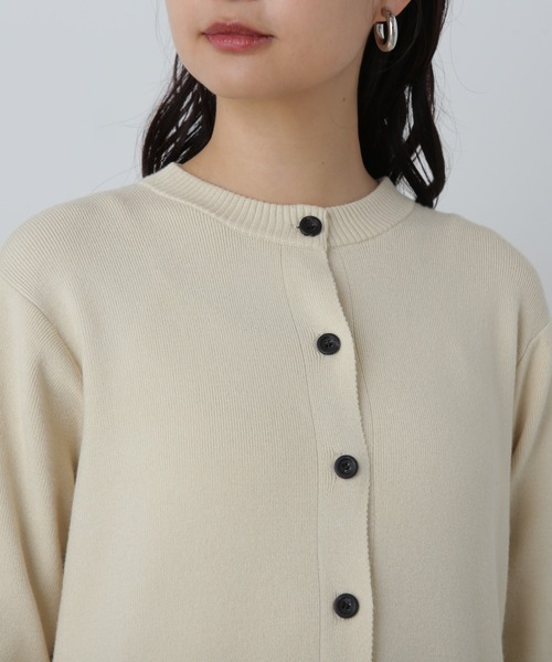 N.（N. Natural Beauty Basic）（エヌエヌナチュラルビューティーベーシック）の「フロントスリットニットワンピース（ワンピース・レディース・チャコールグレー/ナチュラル・MEDIUM）」の11枚目の写真