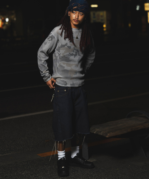 セール】アッシュカモ柄 サーマルロンTee（Tシャツ/カットソー）｜PULP