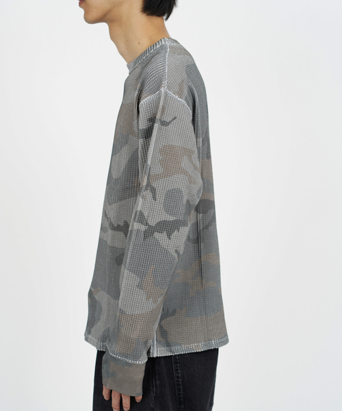 セール】アッシュカモ柄 サーマルロンTee（Tシャツ/カットソー