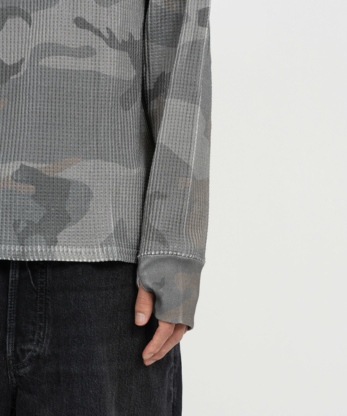 PULP ASH CAMO THARMAL サーマル カモ柄 迷彩 Lサイズ セール】アッシュカモ柄 サーマルロンTee（Tシャツ/カットソー