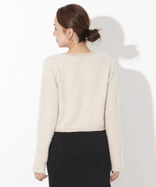 【セール】ラメフェザーニットカーディガン（カーディガン/ボレロ）｜And Couture（アンドクチュール）