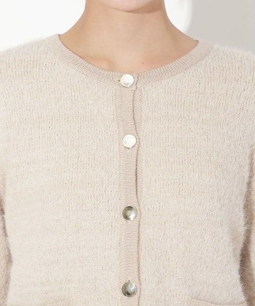 【セール】ラメフェザーニットカーディガン（カーディガン/ボレロ）｜And Couture（アンドクチュール）