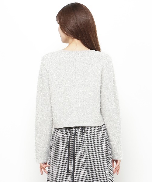 【セール】ラメフェザーニットカーディガン（カーディガン/ボレロ）｜And Couture（アンドクチュール）