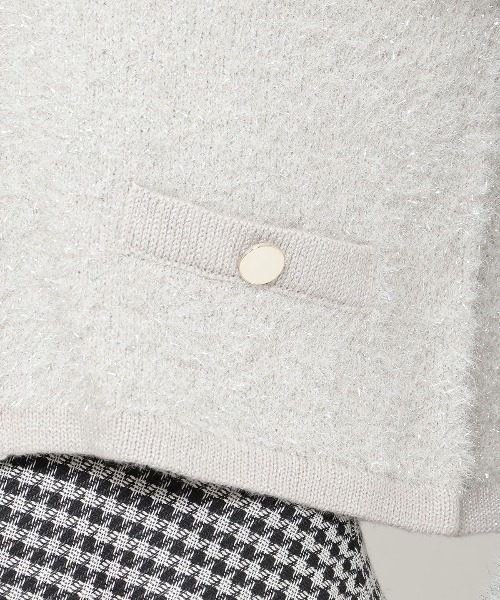 【セール】ラメフェザーニットカーディガン（カーディガン/ボレロ）｜And Couture（アンドクチュール）