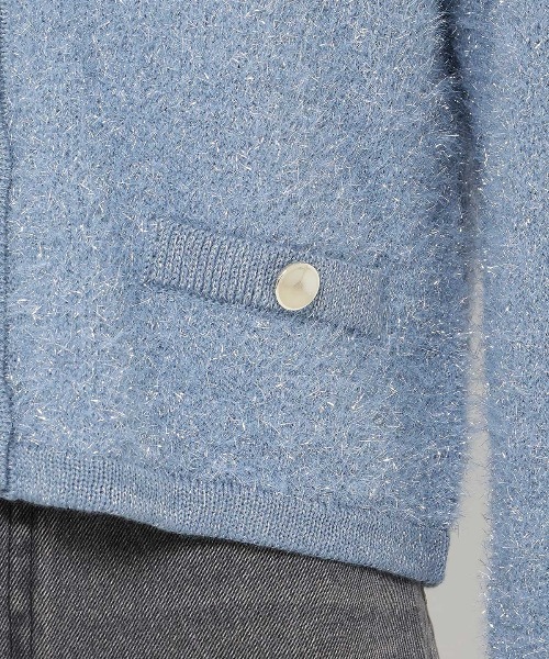 【セール】ラメフェザーニットカーディガン（カーディガン/ボレロ）｜And Couture（アンドクチュール）