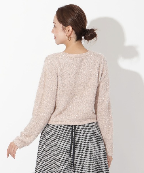 【セール】ラメフェザーニットカーディガン（カーディガン/ボレロ）｜And Couture（アンドクチュール）