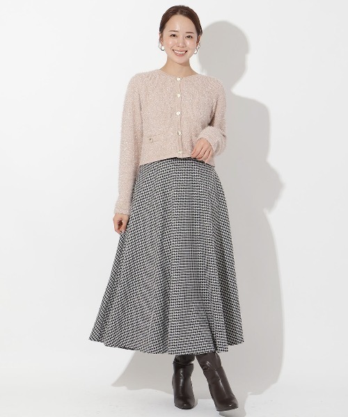 【セール】ラメフェザーニットカーディガン（カーディガン/ボレロ）｜And Couture（アンドクチュール）