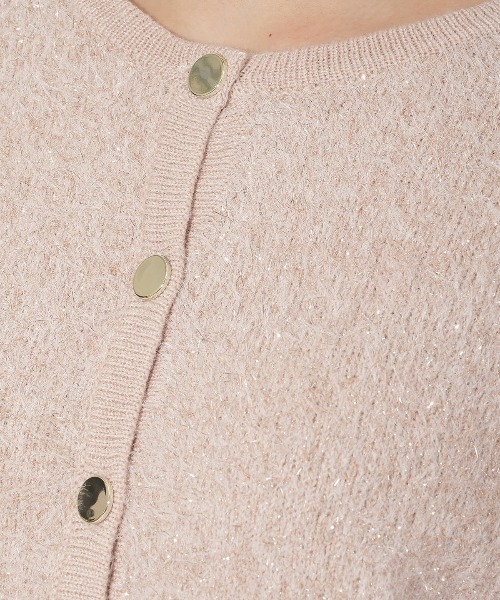 【セール】ラメフェザーニットカーディガン（カーディガン/ボレロ）｜And Couture（アンドクチュール）