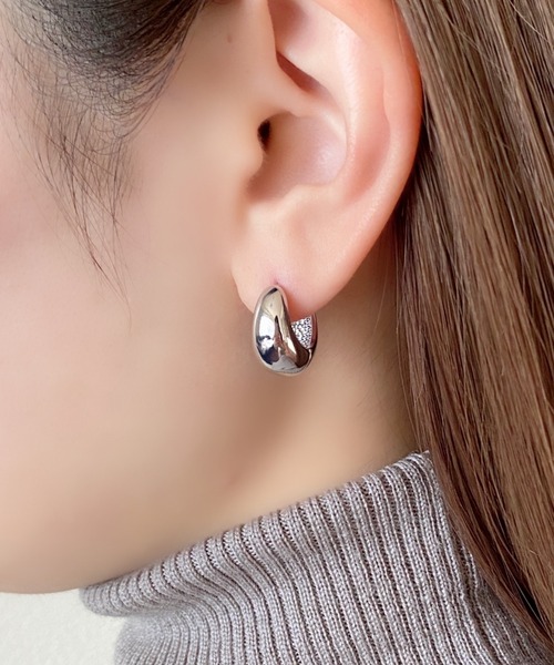 ドロップフープピアス  (両耳用)