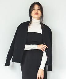 【洗える】ソフトカシミヤミックス Vネックニットカーディガン