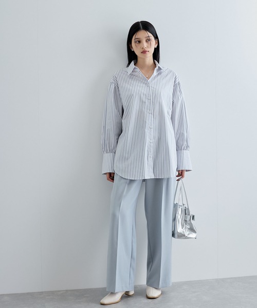 リボン付きバックシャーリングシャツ（シャツ/ブラウス）｜VIS