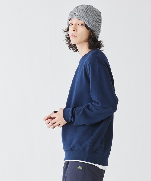 LACOSTE(ラコステ)の「ウールリブニットキャップ(ニットキャップ/ビーニー・メンズ・ベージュ/オレンジ/ダークネイビー/ブラック/ライトブルー/グレー・58cm)」の7枚目の写真