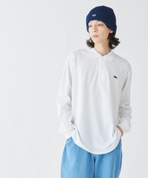LACOSTE(ラコステ)の「ウールリブニットキャップ(ニットキャップ/ビーニー・メンズ・ベージュ/オレンジ/ダークネイビー/ブラック/ライトブルー/グレー・58cm)」の8枚目の写真