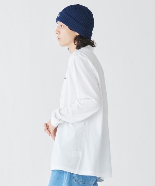 LACOSTE(ラコステ)の「ウールリブニットキャップ(ニットキャップ/ビーニー・メンズ・ベージュ/オレンジ/ダークネイビー/ブラック/ライトブルー/グレー・58cm)」の9枚目の写真