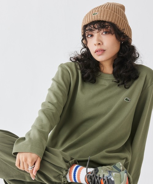 LACOSTE(ラコステ)の「ウールリブニットキャップ(ニットキャップ/ビーニー・メンズ・ベージュ/オレンジ/ダークネイビー/ブラック/ライトブルー/グレー・58cm)」の11枚目の写真