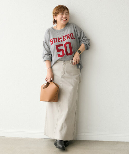 RIVE DROITE(リヴドロワ)の「【Yoshiiiiiiコラボカラー登場!】フットボールロゴニット(ニット/セーター・レディース・ベージュ/グレー/ブラック・FREE)」の16枚目の写真