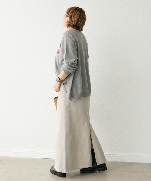 RIVE DROITE(リヴドロワ)の「【Yoshiiiiiiコラボカラー登場!】フットボールロゴニット(ニット/セーター・レディース・ベージュ/グレー/ブラック・FREE)」の17枚目の写真