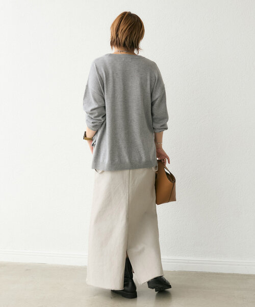 RIVE DROITE(リヴドロワ)の「【Yoshiiiiiiコラボカラー登場!】フットボールロゴニット(ニット/セーター・レディース・ベージュ/グレー/ブラック・FREE)」の18枚目の写真