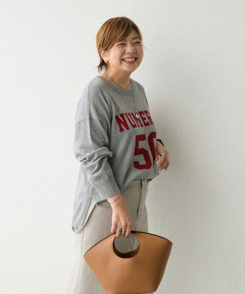 RIVE DROITE(リヴドロワ)の「【Yoshiiiiiiコラボカラー登場!】フットボールロゴニット(ニット/セーター・レディース・ベージュ/グレー/ブラック・FREE)」の20枚目の写真