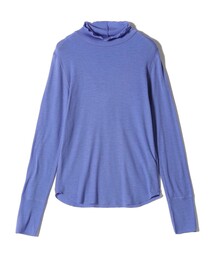 SHIPS Primary Navy Label:ウール フライス ジャージー タートルネック