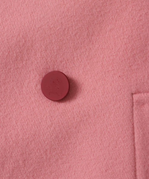 STUMBLY（スタンブリー）の「STUMBLY / Big Silhouette Pea Jacket(ビッグシルエットPジャケットコート)（ピーコート・レディース・ピンク・38）」の9枚目の写真