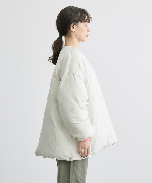 AMERICAN HOLIC(アメリカンホリック)の「リサイクル軽ポカ撥水加工ノーカラーコート(ノーカラーコート・レディース・アイボリー/ブラック・M/L)」の16枚目の写真