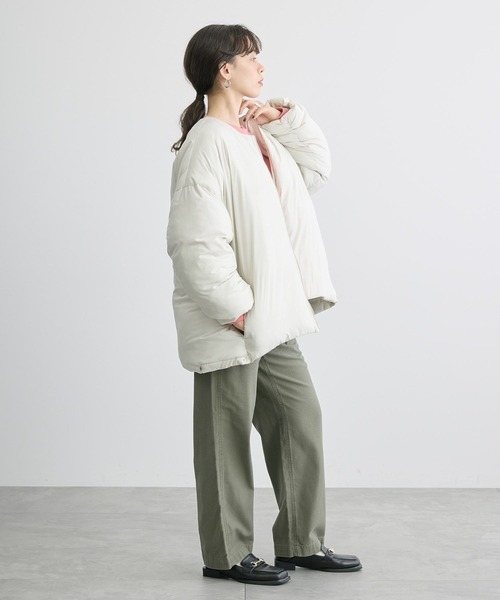 AMERICAN HOLIC(アメリカンホリック)の「リサイクル軽ポカ撥水加工ノーカラーコート(ノーカラーコート・レディース・アイボリー/ブラック・M/L)」の22枚目の写真