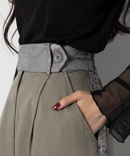 MAISON BREEZE(メゾンブリーズ)の「【MAISON BREEZE】サイドシャイニーラインワイドパンツ trc(その他パンツ・レディース・グレー/ベージュ/ブラック・FREE)」の19枚目の写真