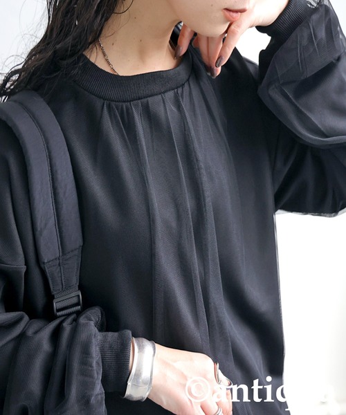 antiqua(アンティカ)の「チュールドッキングトップス(その他トップス・レディース・ブラック・ONESIZE)」の12枚目の写真